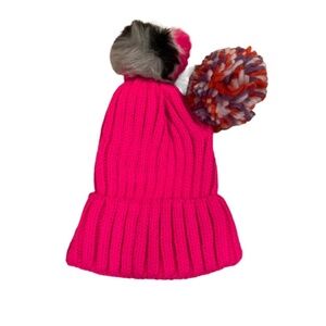 BP Interchangable Pom Beanie in Fuchsia One Size NWT